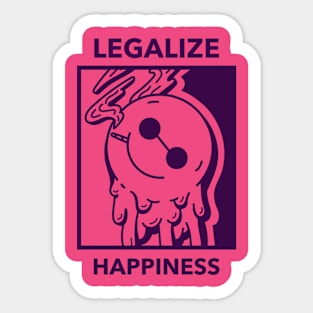 Legalize happiness weed Sticker